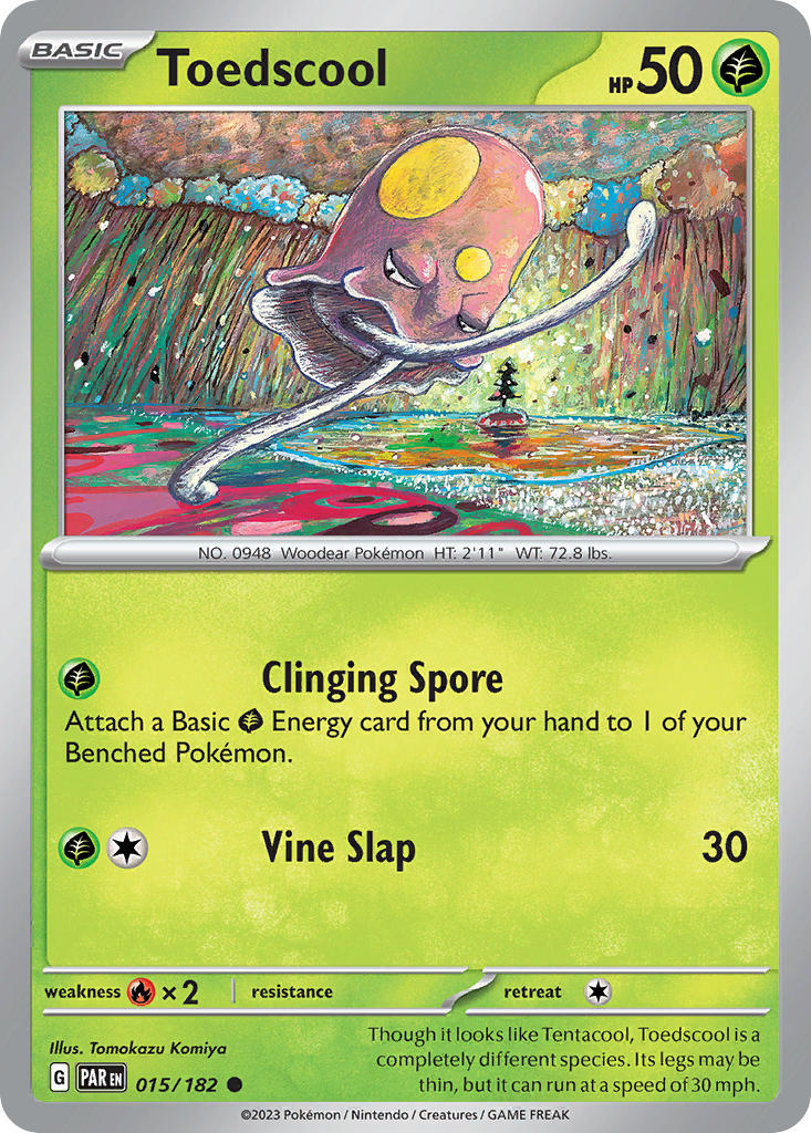 015/182 Toedscool - SCARLET AND VIOLET: PARADOX RIFT - Pokemon Single Card