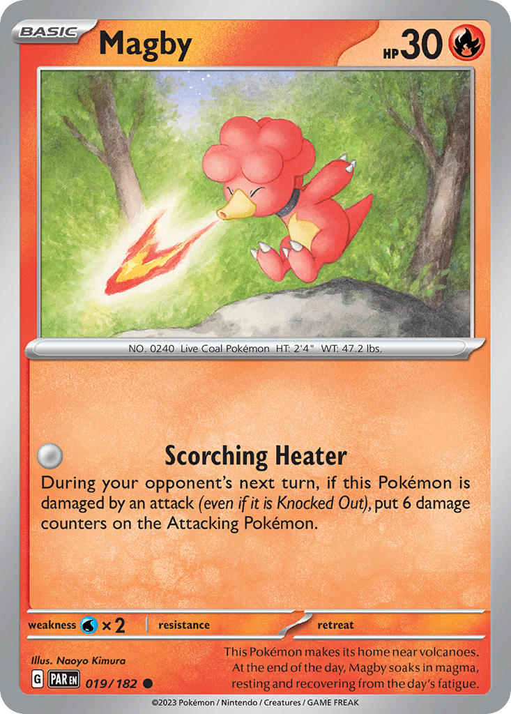 019/182 Magby - SCARLET AND VIOLET: PARADOX RIFT - Pokemon Single Card