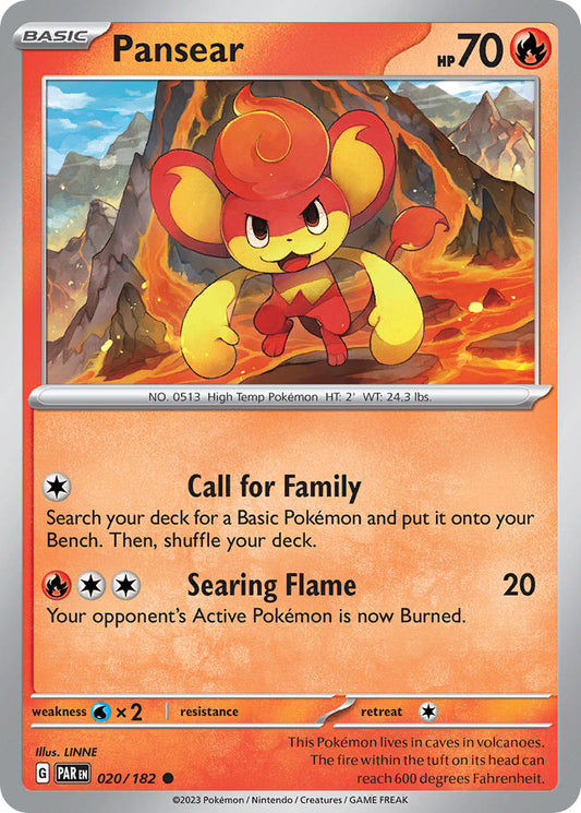 020/182 Pansear - SCARLET AND VIOLET: PARADOX RIFT - Pokemon Single Card