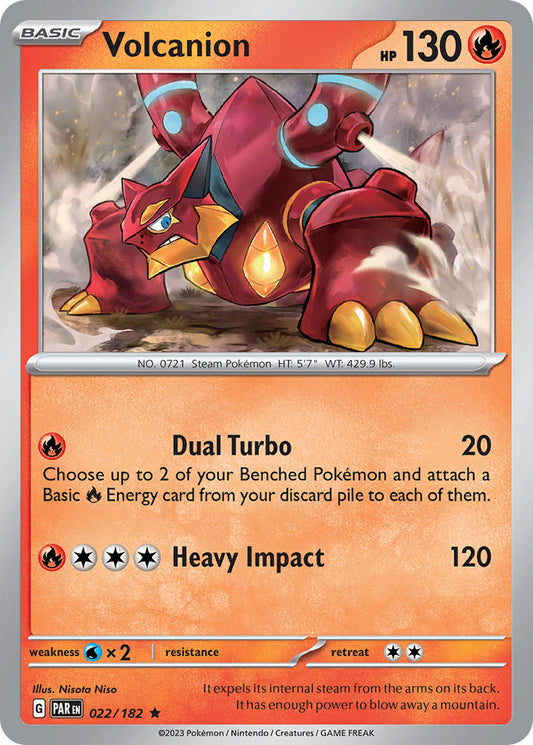 022/182 Volcanion - SCARLET AND VIOLET: PARADOX RIFT - Pokemon Single Card