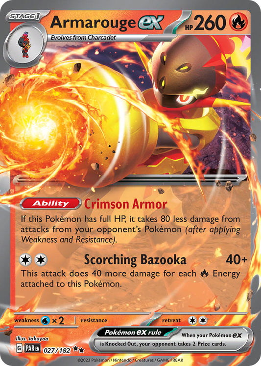 027/182 Armarouge ex - SCARLET AND VIOLET: PARADOX RIFT - Pokemon Single Card