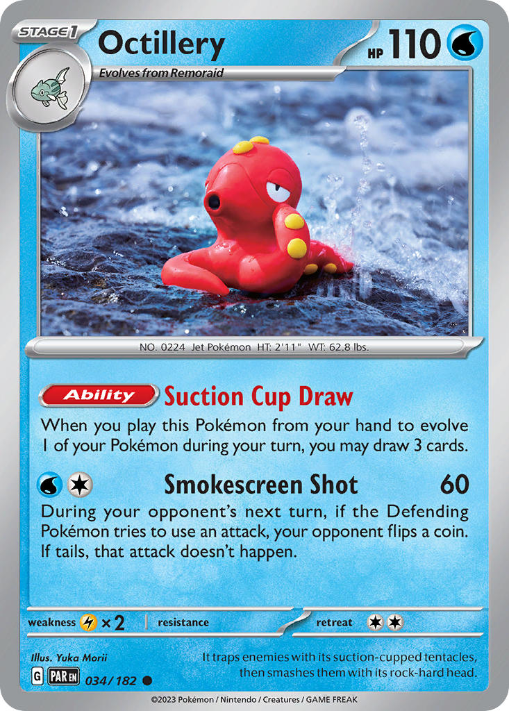 034/182 Octillery - SCARLET AND VIOLET: PARADOX RIFT - Pokemon Single Card