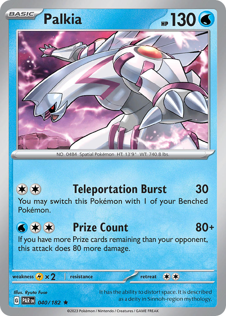 040/182 Palkia - SCARLET AND VIOLET: PARADOX RIFT - Pokemon Single Card