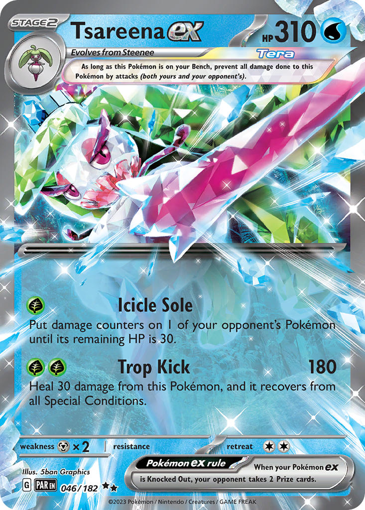 046/182 Tsareena ex - SCARLET AND VIOLET: PARADOX RIFT - Pokemon Single Card