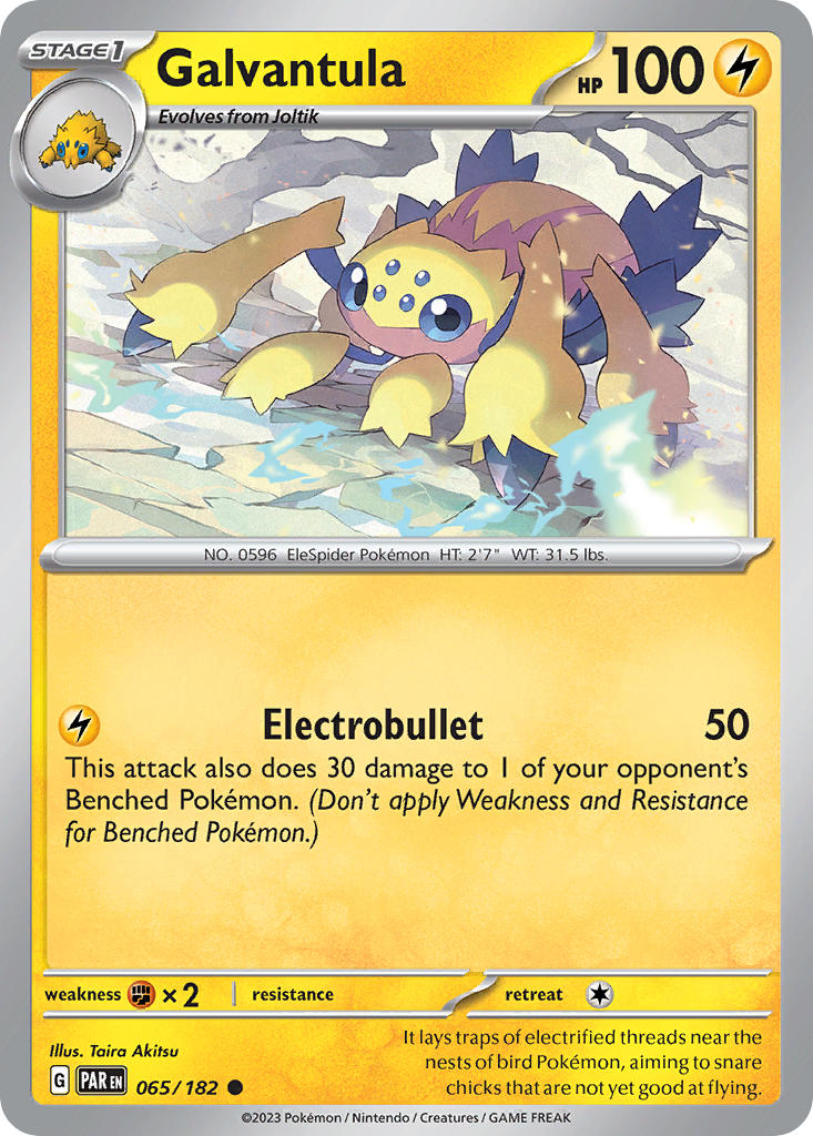 065/182 Galvantatula - SCARLET AND VIOLET: PARADOX RIFT - Pokemon Single Card