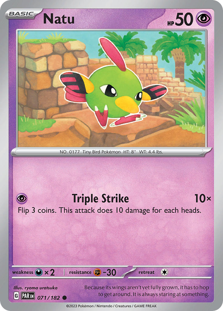 071/182 Natu - SCARLET AND VIOLET: PARADOX RIFT - Pokemon Single Card