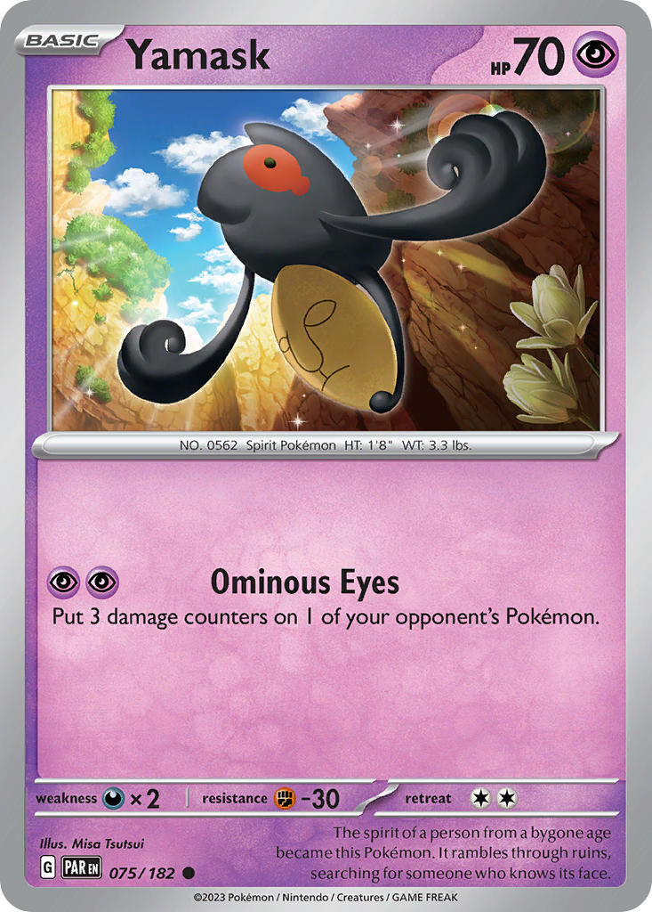 075/182 Yamask - SCARLET AND VIOLET: PARADOX RIFT - Pokemon Single Card