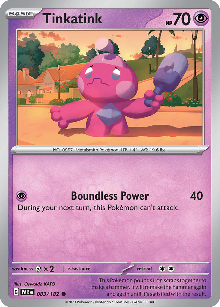 083/182 Tinkatink - SCARLET AND VIOLET: PARADOX RIFT - Pokemon Single Card