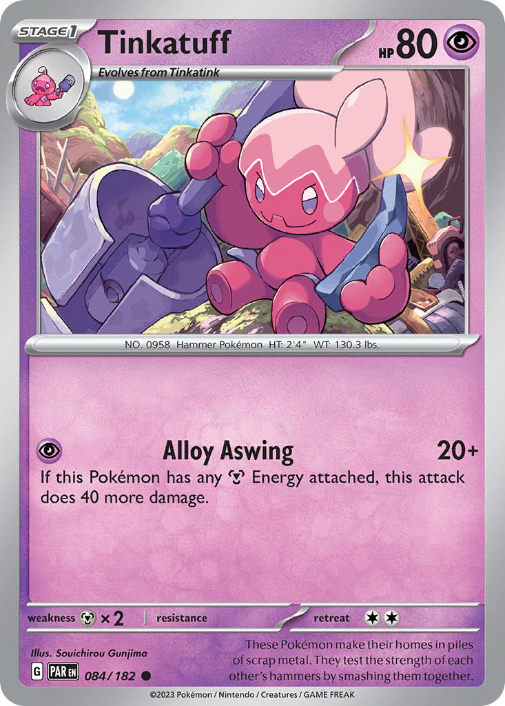 084/182 Tinkatuff - SCARLET AND VIOLET: PARADOX RIFT - Pokemon Single Card