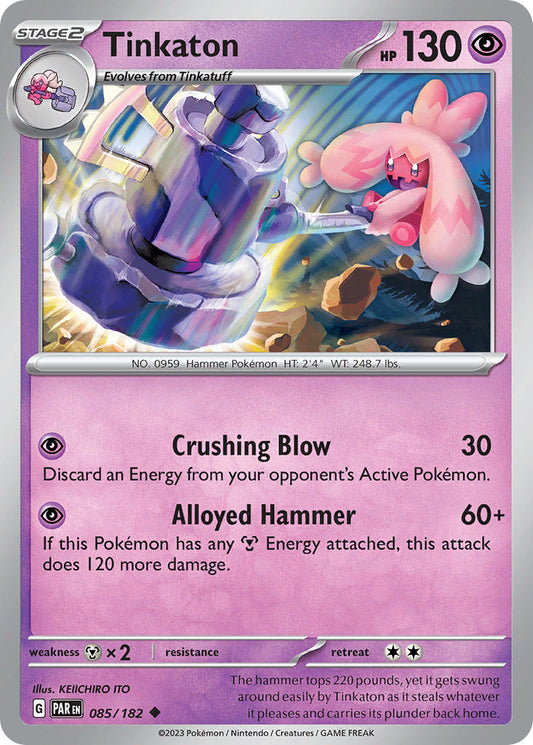 085/182 Tinkaton - SCARLET AND VIOLET: PARADOX RIFT - Pokemon Single Card