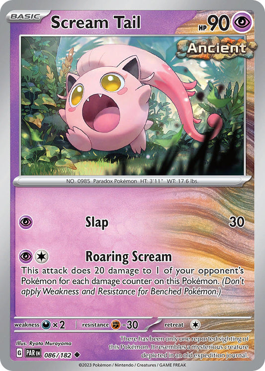 086/182 Scream Tail - SCARLET AND VIOLET: PARADOX RIFT - Pokemon Single Card