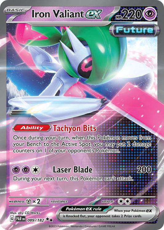 089/182 Iron Valiant ex - SCARLET AND VIOLET: PARADOX RIFT - Pokemon Single Card