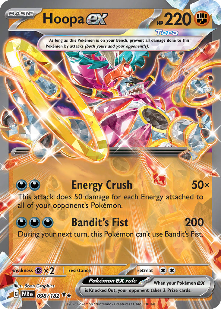 098/182 Hoopa ex - SCARLET AND VIOLET: PARADOX RIFT - Pokemon Single Card