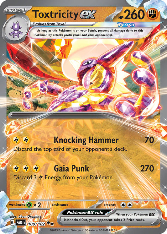 100/182 Toxtricity ex - SCARLET AND VIOLET: PARADOX RIFT - Pokemon Single Card