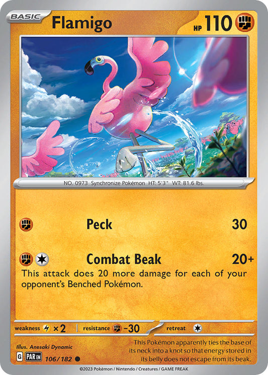 106/182 Flamigo - SCARLET AND VIOLET: PARADOX RIFT - Pokemon Single Card