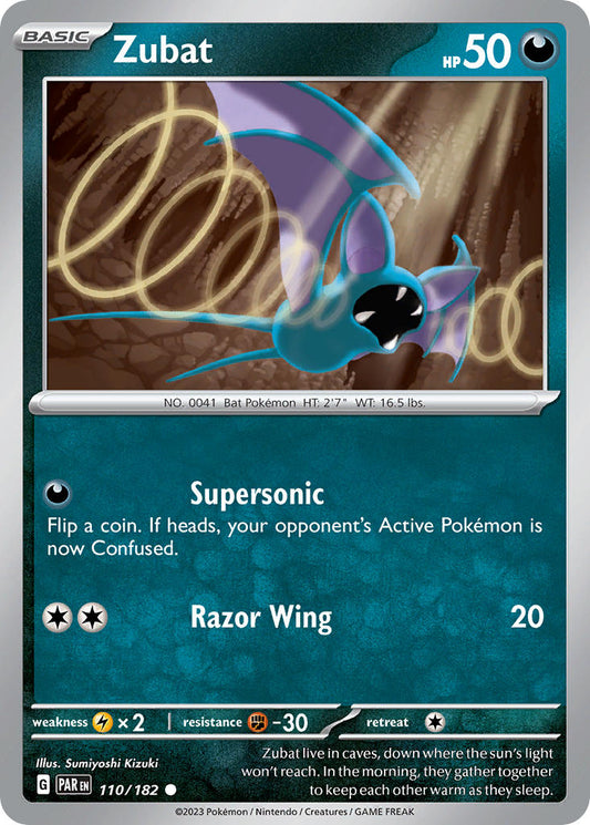 110/182 Zubat - SCARLET AND VIOLET: PARADOX RIFT - Pokemon Single Card