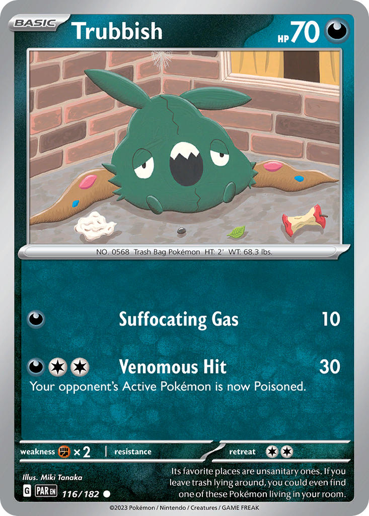 116/182 Trubbish - SCARLET AND VIOLET: PARADOX RIFT - Pokemon Single Card