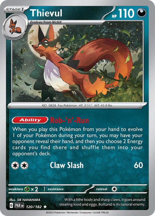 120/182 Thievul - SCARLET AND VIOLET: PARADOX RIFT - Pokemon Single Card