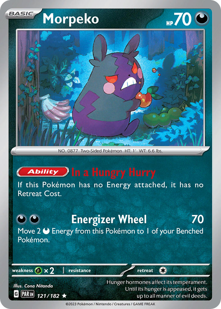 121/182 Morpeko - SCARLET AND VIOLET: PARADOX RIFT - Pokemon Single Card