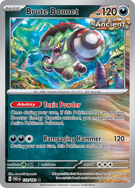 123/182 Brute Bonnet - SCARLET AND VIOLET: PARADOX RIFT - Pokemon Single Card