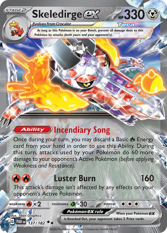 137/182 Skeledirge ex - SCARLET AND VIOLET: PARADOX RIFT - Pokemon Single Card