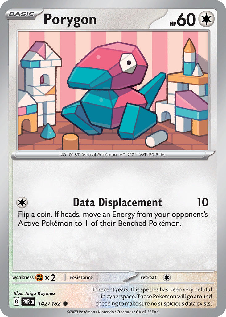 142/182 Porygon - SCARLET AND VIOLET: PARADOX RIFT - Pokemon Single Card