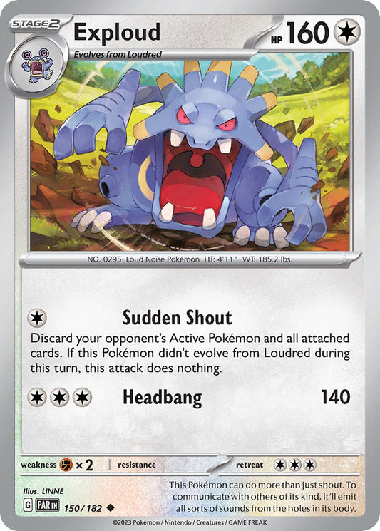 150/182 Exploud - SCARLET AND VIOLET: PARADOX RIFT - Pokemon Single Card