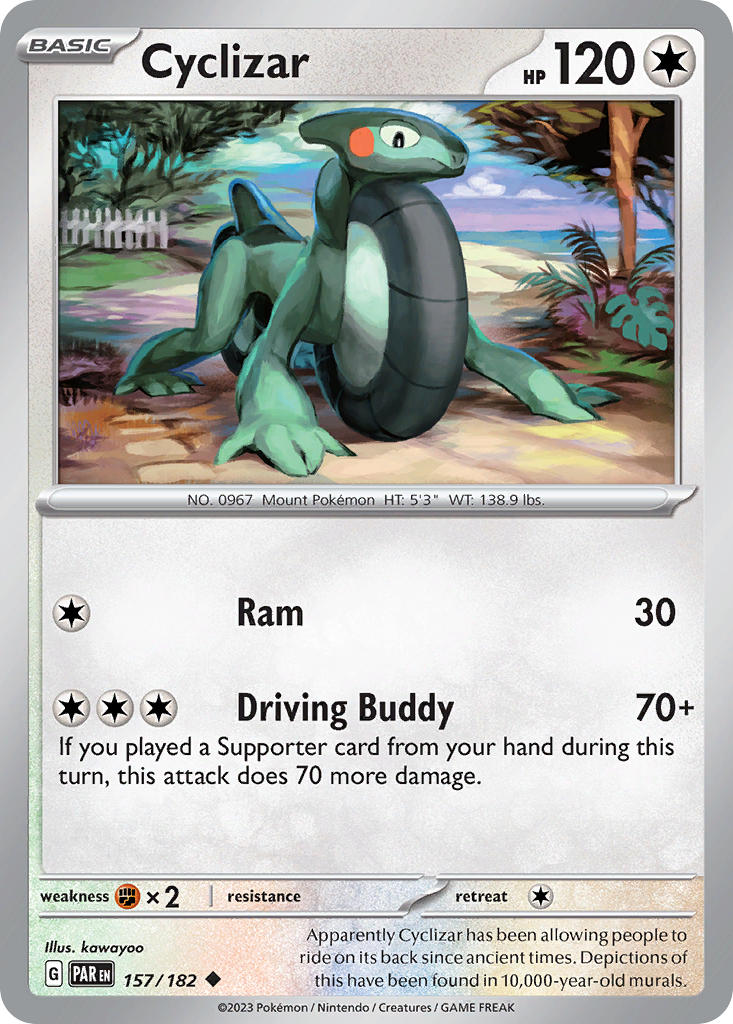 157/182 Cyclizar - SCARLET AND VIOLET: PARADOX RIFT - Pokemon Single Card