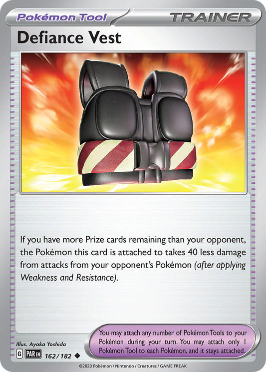 162/182 Defiance Vest - SCARLET AND VIOLET: PARADOX RIFT - Pokemon Single Card