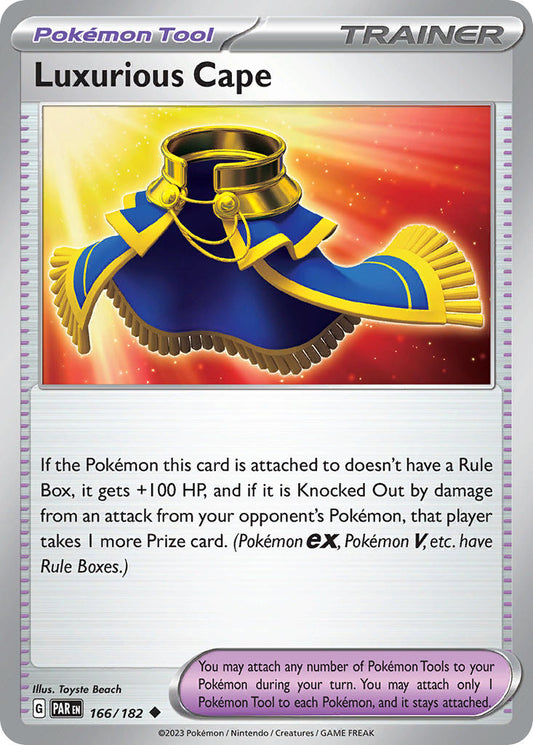 166/182 Luxurious Cape - SCARLET AND VIOLET: PARADOX RIFT - Pokemon Single Card