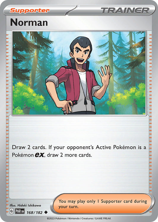 168/182 Norman - SCARLET AND VIOLET: PARADOX RIFT - Pokemon Single Card