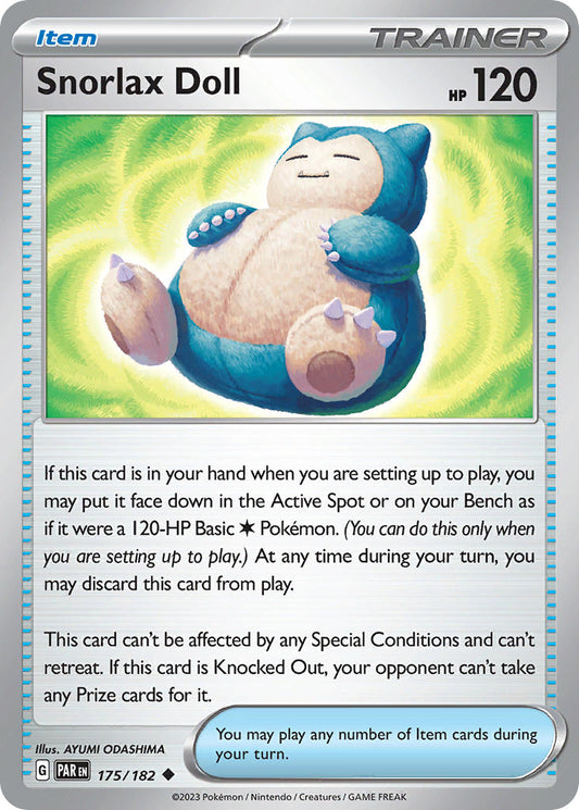 175/182 Snorlax Doll - SCARLET AND VIOLET: PARADOX RIFT - Pokemon Single Card