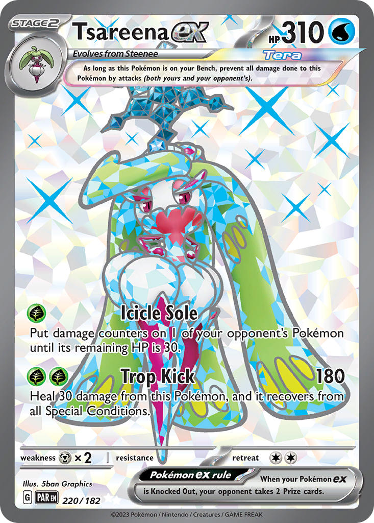 220/182 Tsareena ex  - SCARLET AND VIOLET: PARADOX RIFT - Pokemon Single Card