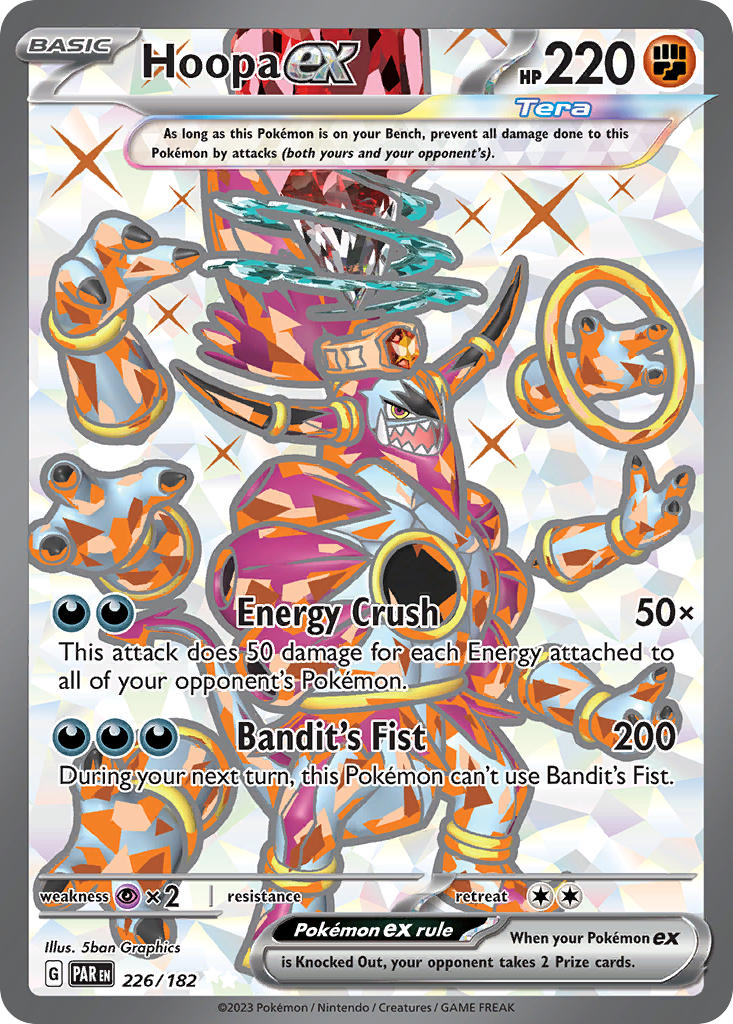 226/182 Hoopa ex FULL ART - SCARLET AND VIOLET: PARADOX RIFT - Pokemon Single Card