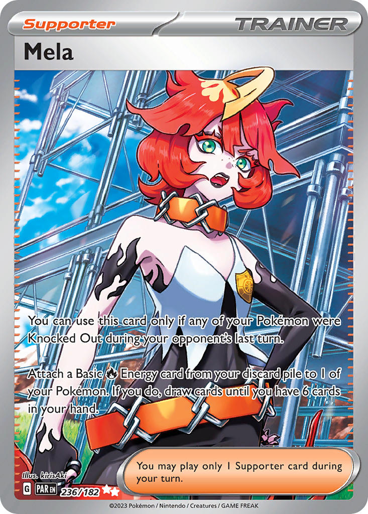 236/182 Mela FULL ART - SCARLET AND VIOLET: PARADOX RIFT - Pokemon Single Card