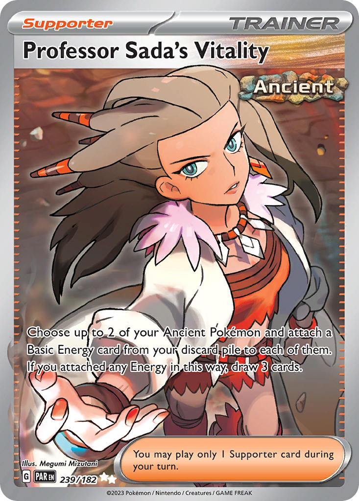 239/182 Professor Sada's Vitality FULL ART - SCARLET AND VIOLET: PARADOX RIFT - Pokemon Single Card