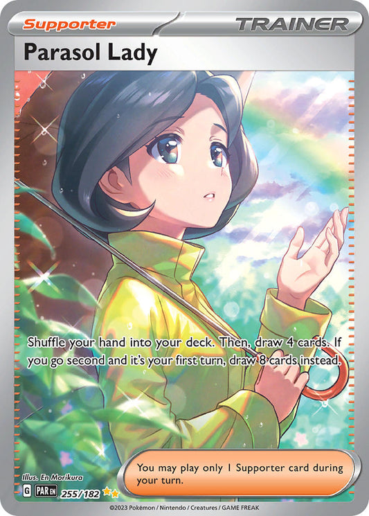 255/182 Parasol Lady SPECIAL ILLUSTRATION RARE - SCARLET AND VIOLET: PARADOX RIFT - Pokemon Single Card