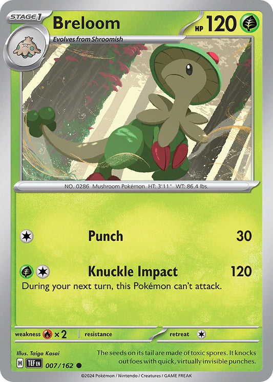 007/162 Breloom - SCARLET AND VIOLET: TEMPORAL FORCES - Pokemon Single Card