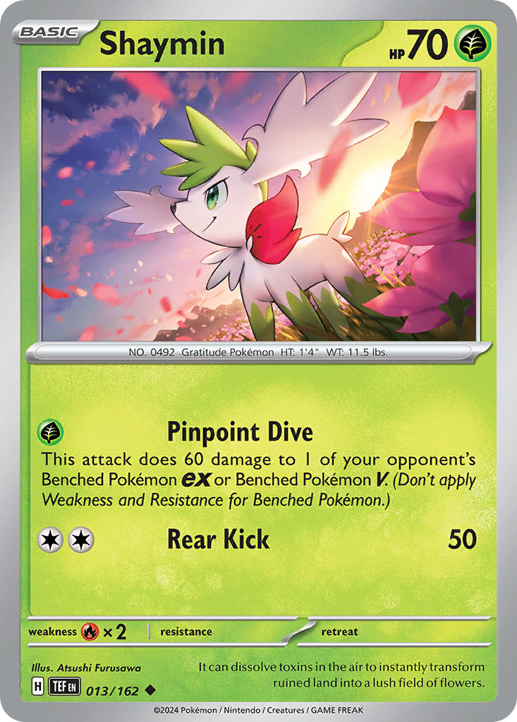 013/162 Shaymin - SCARLET AND VIOLET: TEMPORAL FORCES - Pokemon Single Card