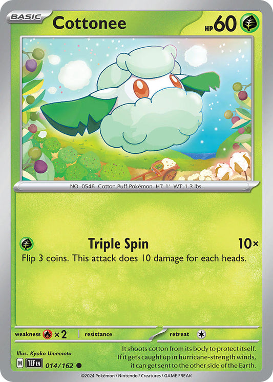 014/162 Cottonee - SCARLET AND VIOLET: TEMPORAL FORCES - Pokemon Single Card