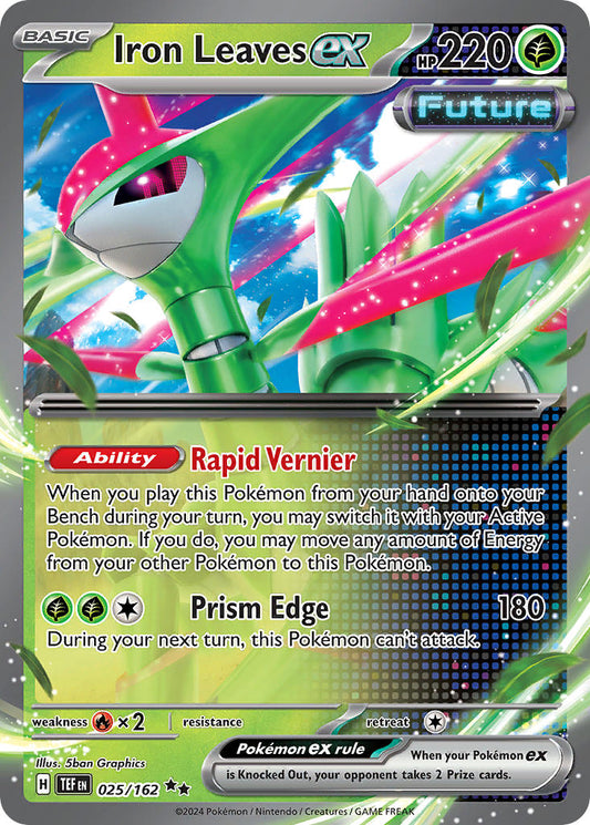 025/162 Iron Leaves ex - SCARLET AND VIOLET: TEMPORAL FORCES - Pokemon Single Card