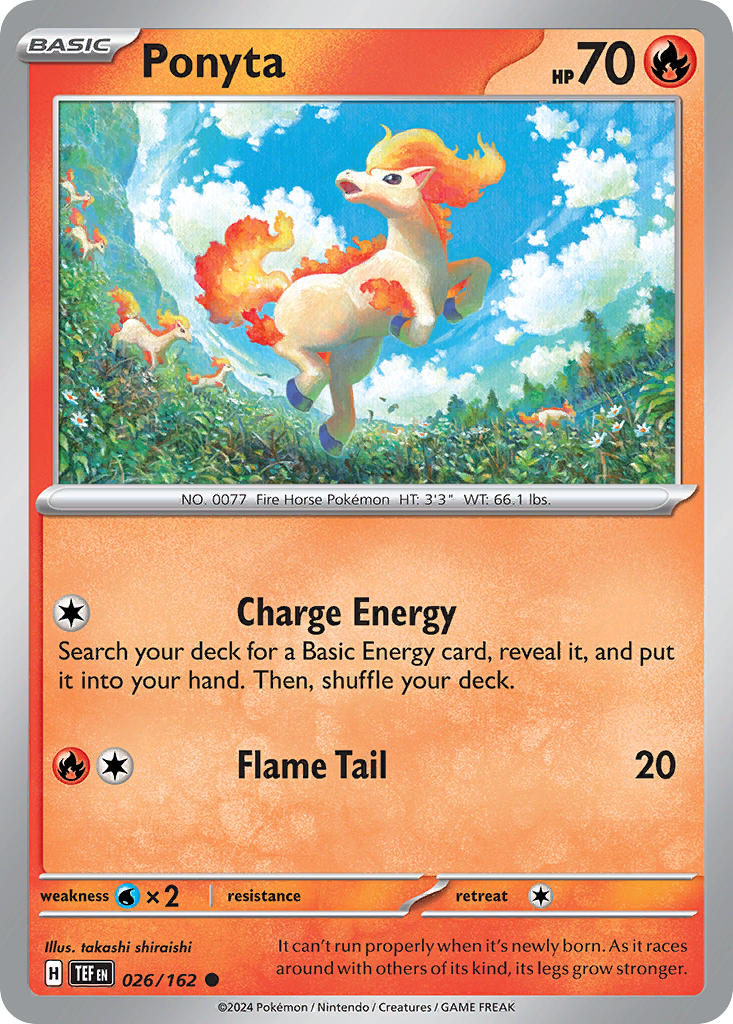 026/162 Ponyta - SCARLET AND VIOLET: TEMPORAL FORCES - Pokemon Single Card