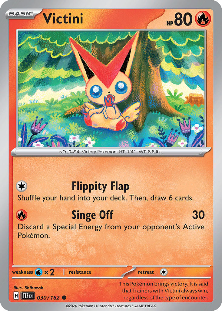 030/162 Victini - SCARLET AND VIOLET: TEMPORAL FORCES - Pokemon Single Card