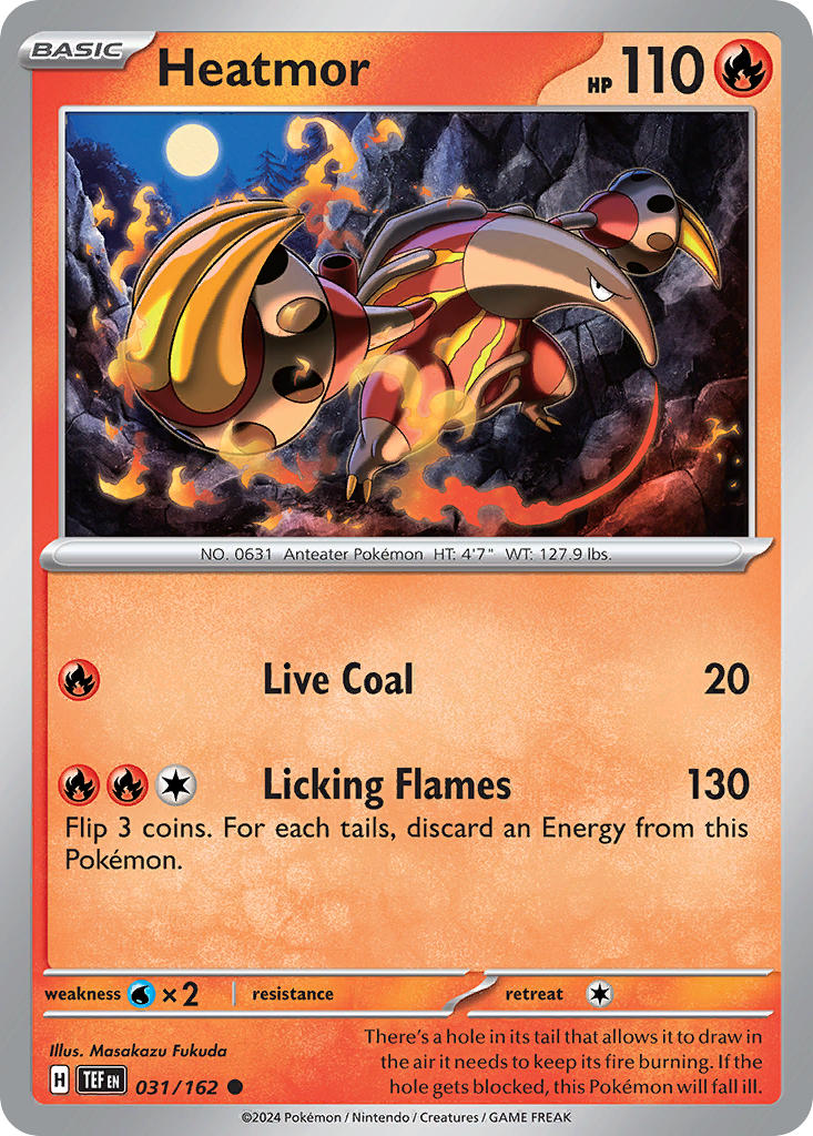 031/162 Heatmor - SCARLET AND VIOLET: TEMPORAL FORCES - Pokemon Single Card