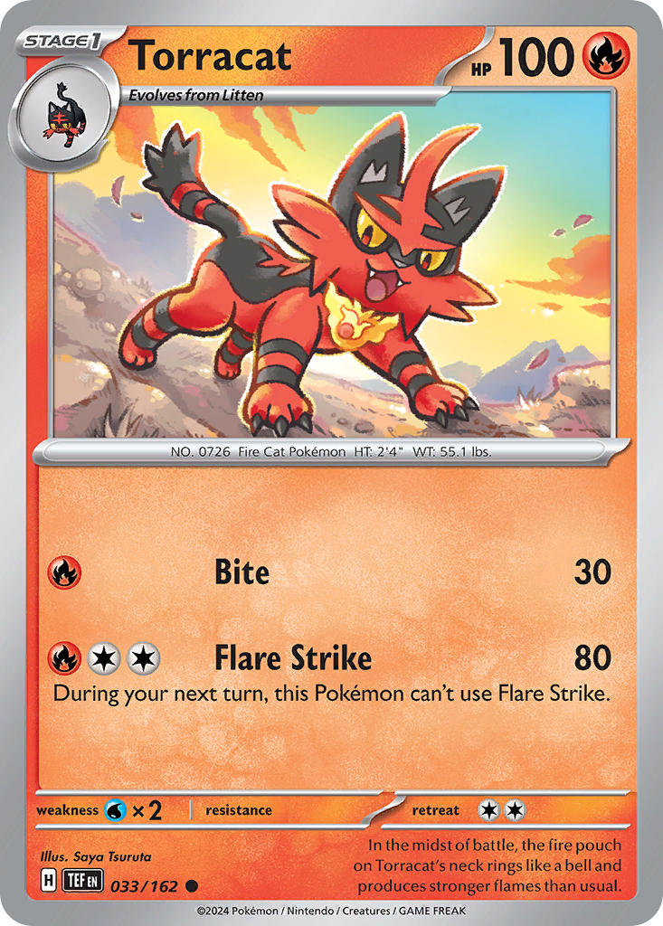 033/162 Torracat - SCARLET AND VIOLET: TEMPORAL FORCES - Pokemon Single Card