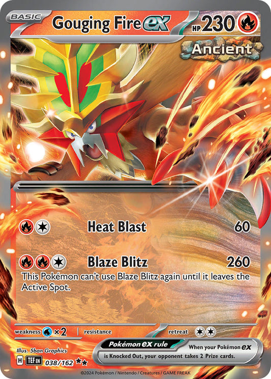 038/162 Gounging Fire ex - SCARLET AND VIOLET: TEMPORAL FORCES - Pokemon Single Card