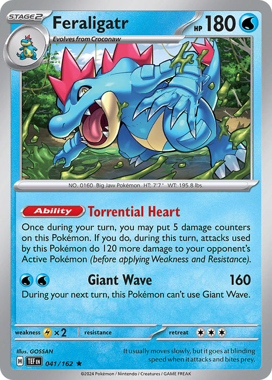 041/162 Feraligatr - SCARLET AND VIOLET: TEMPORAL FORCES - Pokemon Single Card