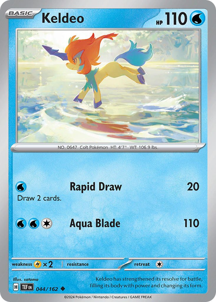 044/162 Keldeo - SCARLET AND VIOLET: TEMPORAL FORCES - Pokemon Single Card