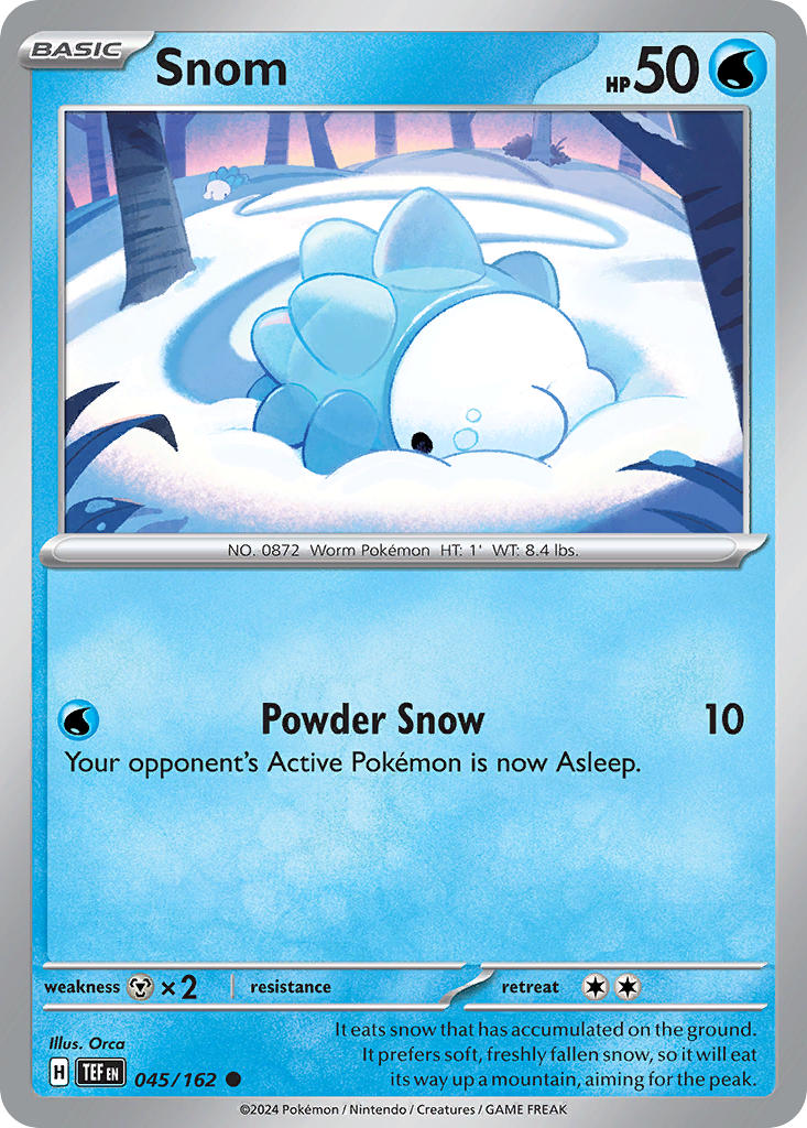 045/162 Snom - SCARLET AND VIOLET: TEMPORAL FORCES - Pokemon Single Card