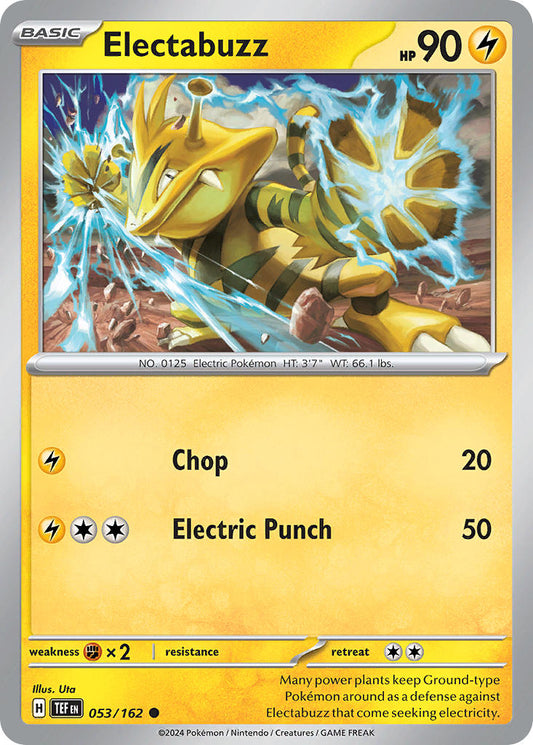 053/162 Electabuzz - SCARLET AND VIOLET: TEMPORAL FORCES - Pokemon Single Card